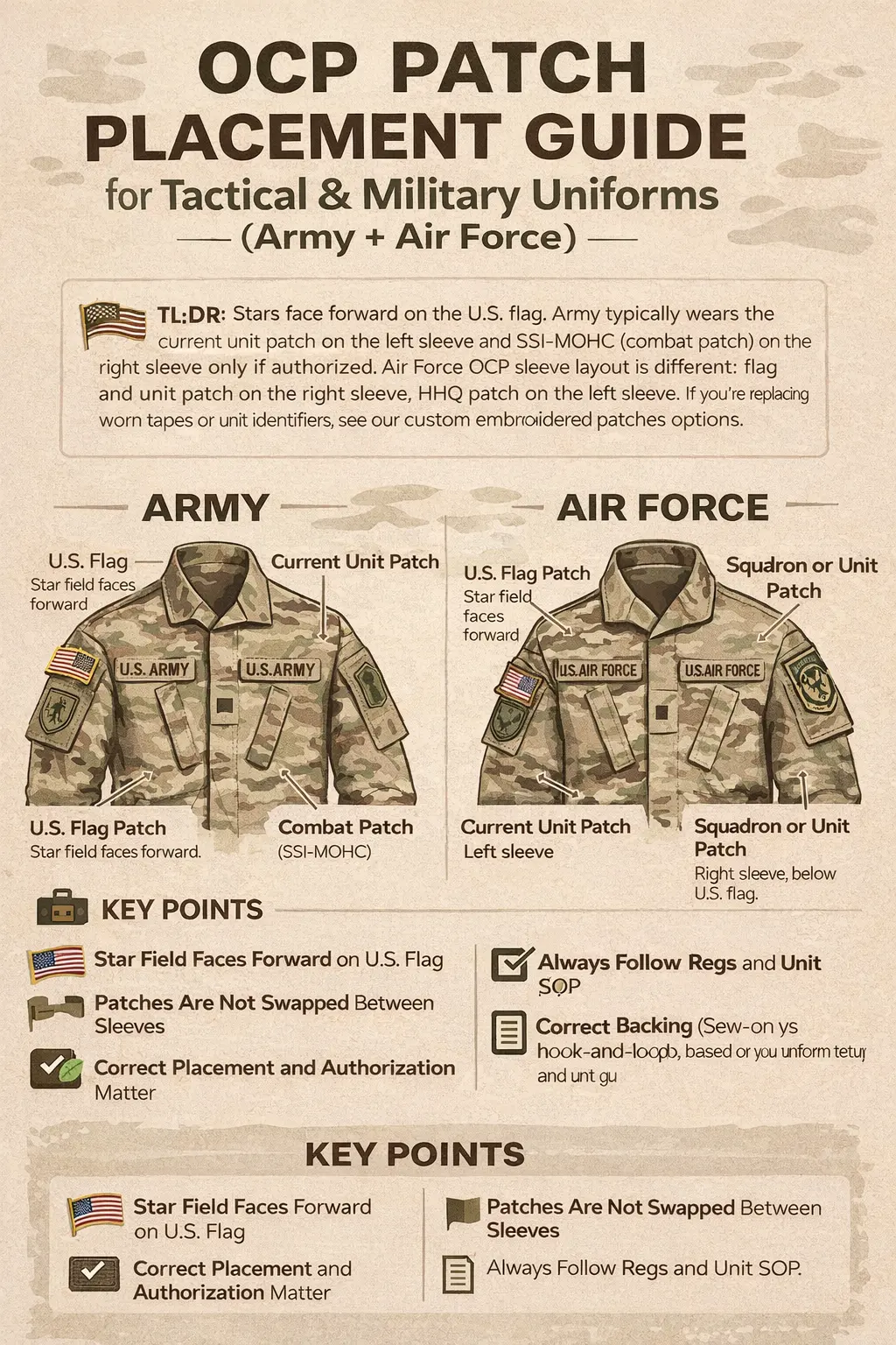 OCP Patch Placement Guide For Tactical Uniforms 2025 OCP Patch Placement Guide For Tactical Uniforms 2025