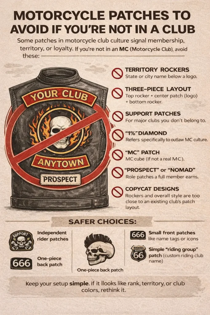 Motorcycle Patches to Avoid If You’re Not in a Club