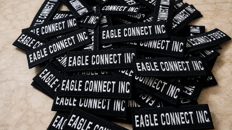 Eagle connect small Bussiness order embroidery patch for branding