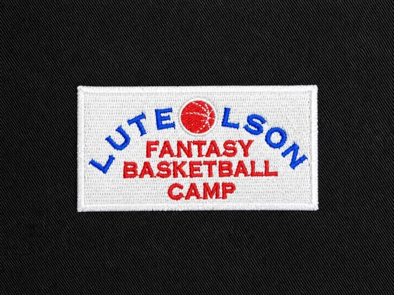 Basketball embrodiery patch iron on sew on velcro