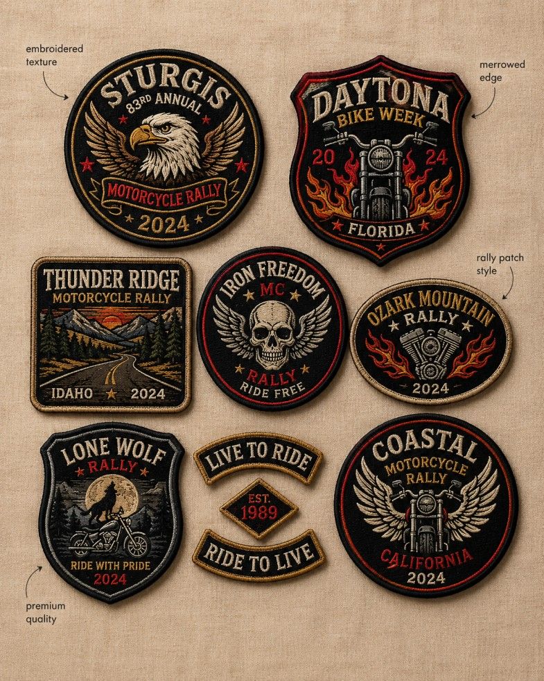 Custom Patches for Motorcycle Rallies & Events What to Order and When