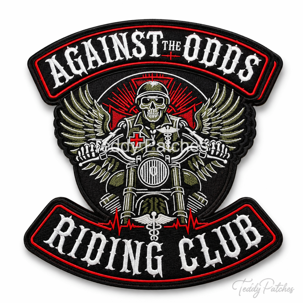Against the Ods Top rocker bottom rocker and center in one patch