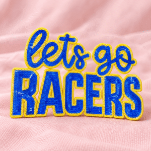 Blue-gold racers sequin patch-16